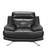 Sillón De Piel HAWAI Color Negro
