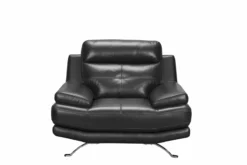 Sillón De Piel HAWAI Color Negro