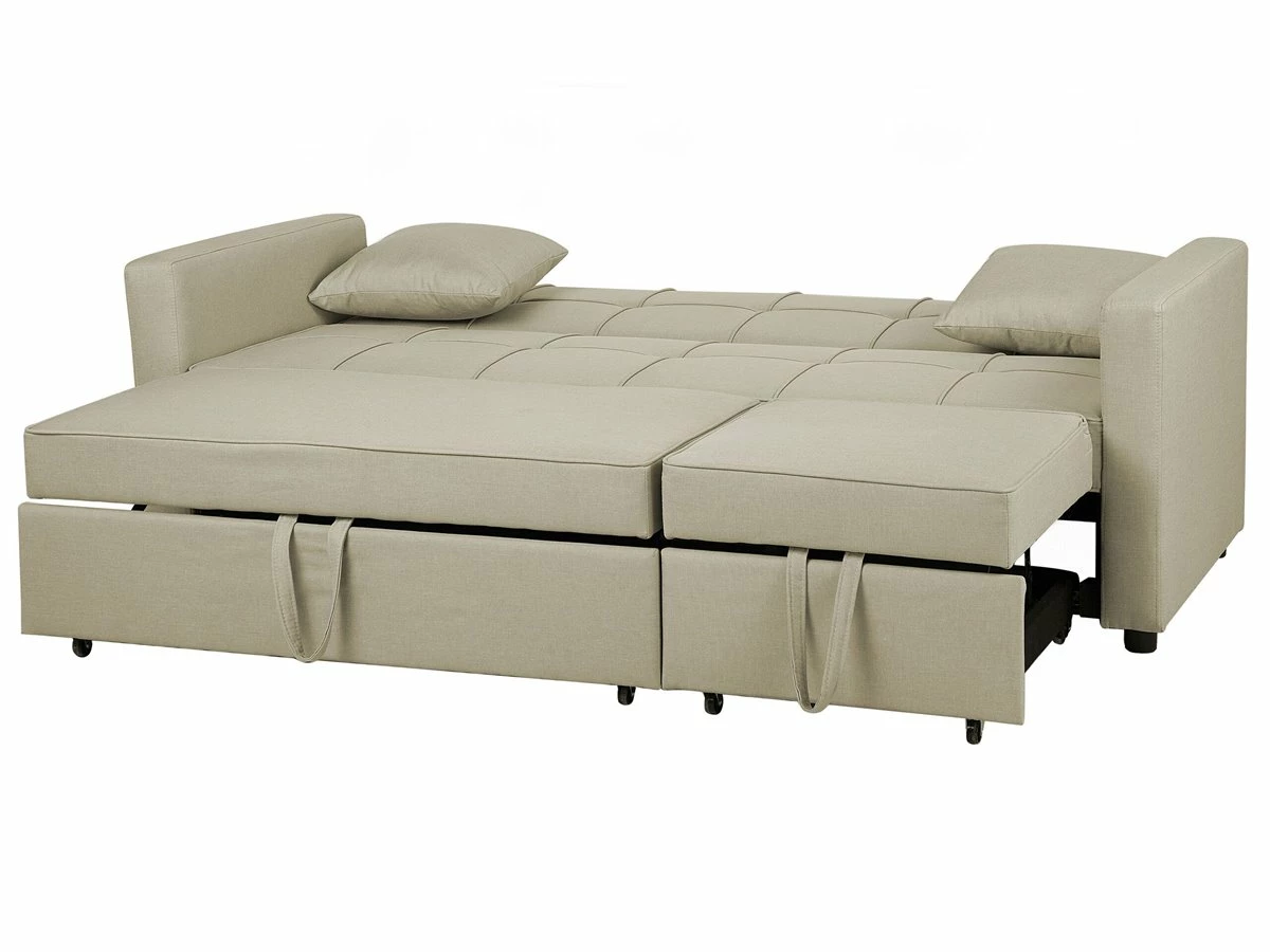 Sofá Cama 3 Plazas Tapizado Beige GLOMMA 7 Sofá Cama 3 Plazas Tapizado Beige GLOMMA - Imagen 7