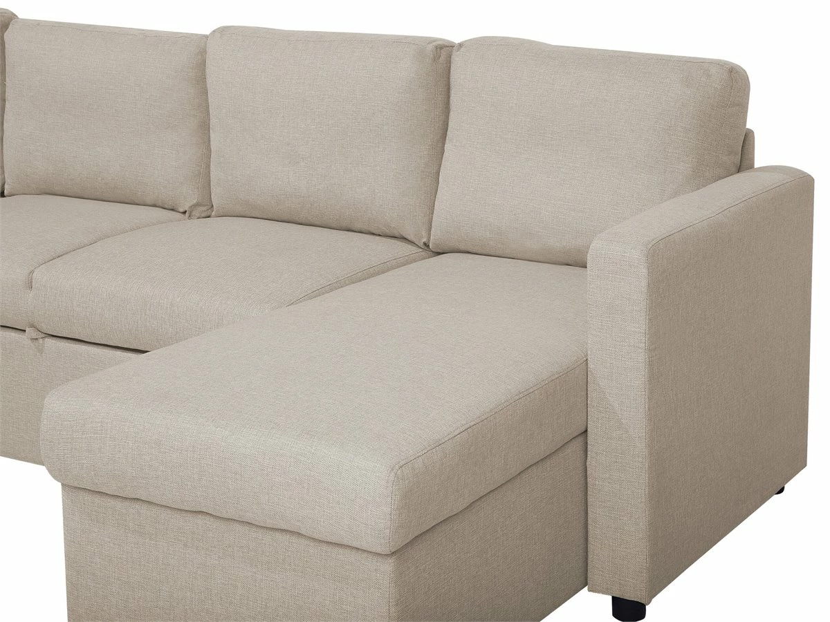 Sofá Cama Esquinero Tapizado Beige KARRABO 9 Sofá Cama Esquinero Tapizado Beige KARRABO - Imagen 9