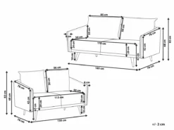 Conjunto De Sala De Estar 5 Plazas De Terciopelo Gris MAURA -Conforama Tienda de ventas 36afcc1b7c83327bf1823b1114a3b0bc54ca55d8 1a1fbdd841d247b7b7d7beccca6c5778