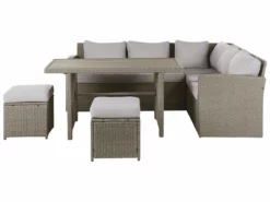 Conjunto De Jardín 5 Plazas De Ratán Gris Pardo/beige BARDI -Conforama Tienda de ventas 39e4dd96b2add4ccd73157d1815f5a0a6f346fc6 ff5e270f04014c34803151ceea75ea57