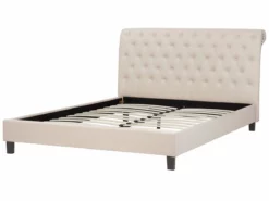 Cama Con Somier De Poliéster Beige/madera Oscura 180 X 200 Cm REIMS -Conforama Tienda de ventas 3a12fe2b11666c497f71756218dc90e7f3df7f2e 4da082dd94a2409d804cc981409ca097