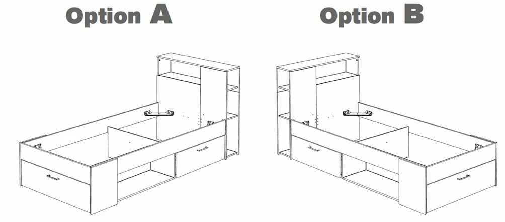 Cama Compacta 90X190 Con Cajones LANKA 7 Cama Compacta 90X190 Con Cajones LANKA - Imagen 7