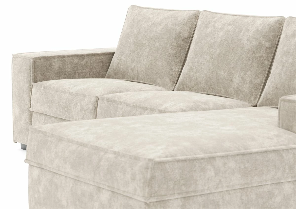 Chaise Longue Convertible En Cama AZZURO Derecha Beige 5 Chaise Longue Convertible En Cama AZZURO Derecha Beige - Imagen 5