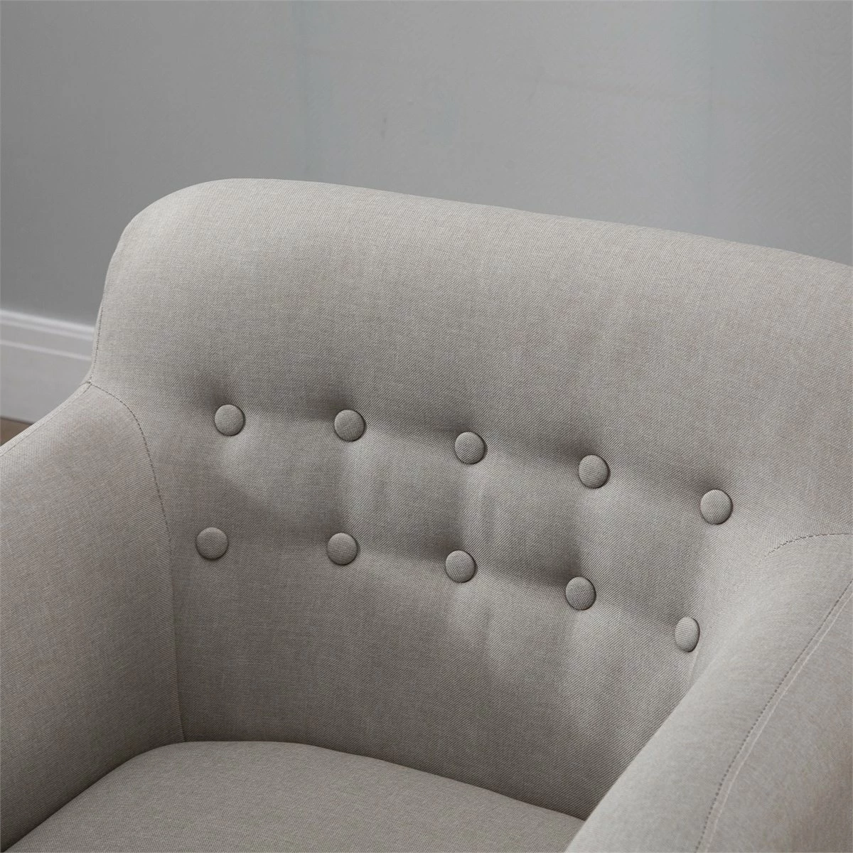 HOMCOM Butaca Moderna Con Patas De Madera Sillón Individual Estilo Nórdico Acolchado Para Salón Dormitorio 71x62x78 Cm Beige 8 HOMCOM Butaca Moderna Con Patas De Madera Sillón Individual Estilo Nórdico Acolchado Para Salón Dormitorio 71x62x78 Cm Beige - Imagen 8