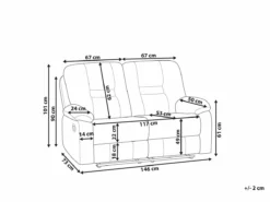 Sofá 2 Plazas LED Reclinable De Terciopelo Beige Arena BERGEN -Conforama Tienda de ventas 40aa0400e87e7c432c9feae3527b1cf9ff79ccde c4591bc5a9e64678b6ee1c7bed4fd9be