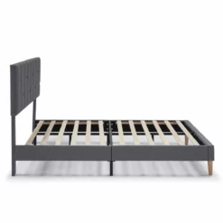 Estructura De Cama Tapizada Sorni 150x190 Cm, Gris Oscuro -Conforama Tienda de ventas 423e4035c8e41c9084cd7cce19b003eabea7fd23 f06ca80487d149a7a55f0c6972a26af1