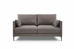 Sofa De 2 Plazas NERO En Tela Con Patas Metalicas Marron