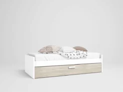 Cama Nido 90X190 LUPY 8K Blanco Mate/Sahara
