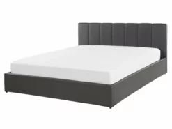 Cama Con Somier De Piel Sintética Gris Oscuro 160 X 200 Cm DREUX -Conforama Tienda de ventas 445bd07842f22570aa39cd8c53514a4d9637a9ff 1d77974660f84265894d0857ac172ebf