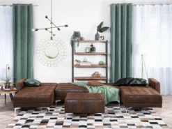 Sofá Cama En Forma De U Marrón En Piel Sintética ABERDEEN -Conforama Tienda de ventas 4501fa80996806199a5e089d42f205b6b78970c1 861627a8f96c40ff84c7317cae842c7b