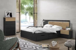 CAMA 150 4 CAJONES COLOR BOCAMINA/NATURALE MONACO 8K