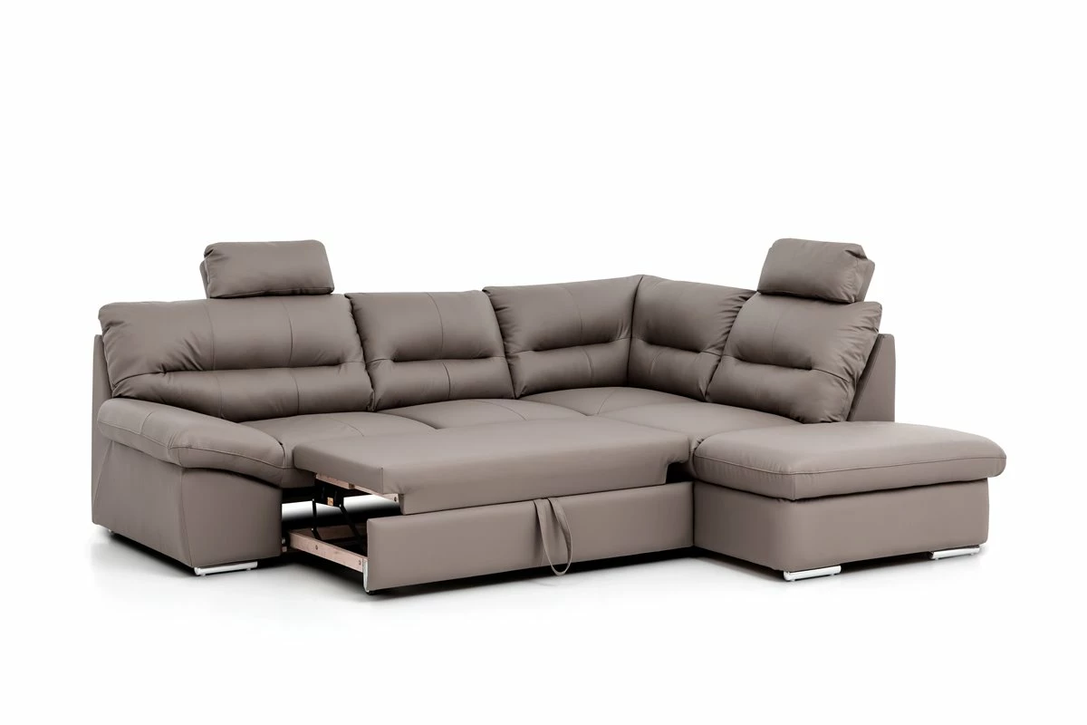 Rinconera Piel Con Cama RANCHO Derecha Color Visón 5 Rinconera Piel Con Cama RANCHO Derecha Color Visón - Imagen 5