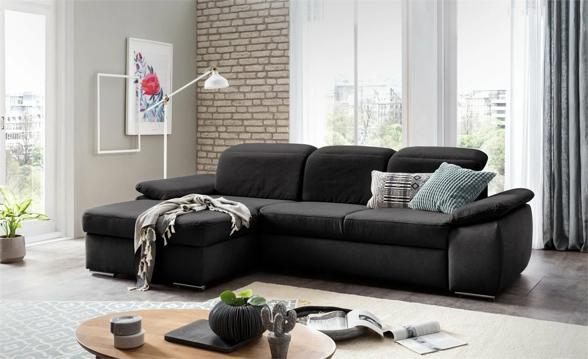 Chaise Longue Con Cama MORIS Izquierda Color Antracita 2 Chaise Longue Con Cama MORIS Izquierda Color Antracita - Imagen 2