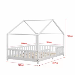 Cama Para Niños Treviolo Forma De Casa Pino 120x200 Cm Blanco Mate [en.casa] -Conforama Tienda de ventas 48030a28889633fc4b094ed526350d869e5431ac 028606fedd2f4b8a88cdd666789cd997