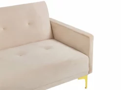 Sofá Cama De Terciopelo Beige LUCAN -Conforama Tienda de ventas 480841e47fae65b69196cf60c68c83378ef86ec1 e3a449016d09414787884d2399b79303