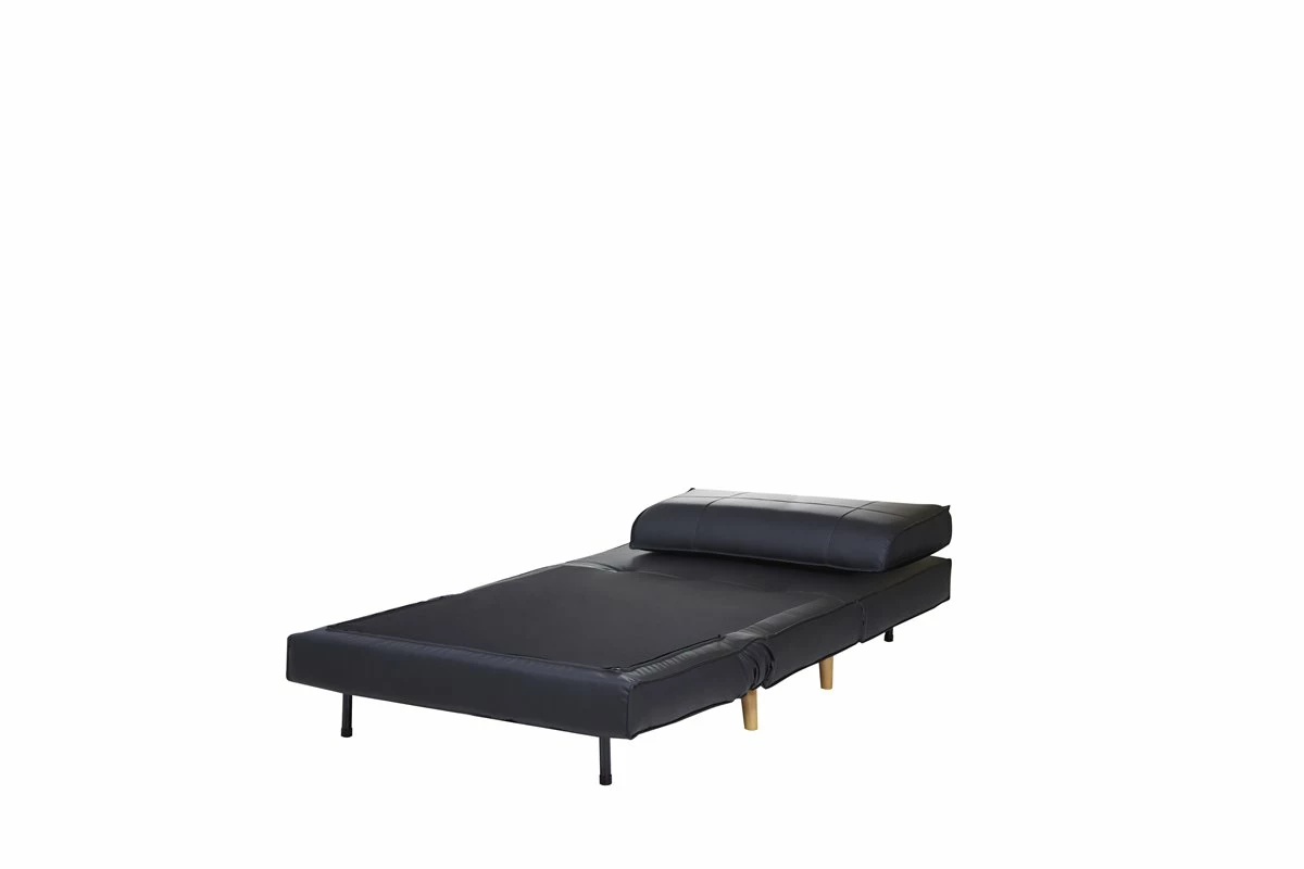 Sillón Cama Piel Sintética ONE Color Negro 5 Sillón Cama Piel Sintética ONE Color Negro - Imagen 5