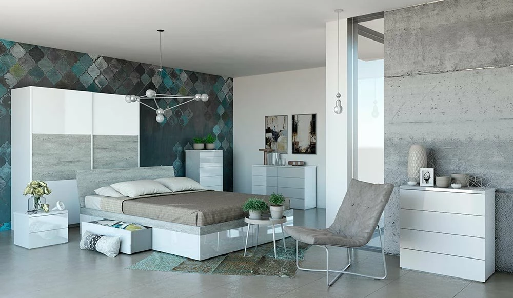 Cama 140x200 Cm Con Cajones CAPRI 3 Cama 140x200 Cm Con Cajones CAPRI - Imagen 3