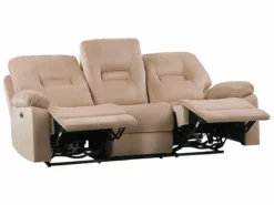 Sofá 3 Plazas LED Reclinable De Terciopelo Beige Arena BERGEN -Conforama Tienda de ventas 496d62ffbf9a7f013bedd9d0fae54f866c2cdf68 5c6703f1dab0424eb47f4df8b1eb4bc2