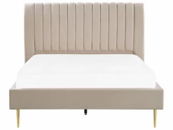 Cama Con Somier De Terciopelo Beige Arena/dorado 140 X 200 Cm MARVILLE -Conforama Tienda de ventas 4a0b2da09294f8f3ed87f34be886aa479a557eb7 2cdaa56c320b49a1ad4f2e432e051ce0