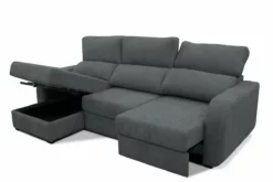 Chaise Longue Convertible En Cama Izquierda Tela APRIL - GRIS -Conforama Tienda de ventas 4a1f21c11f348c601f768d8c50794e7c5ec85d1d 390975 03