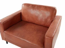 Sillón De Piel Sintética Marrón Dorado/negro SAVALEN -Conforama Tienda de ventas 4a4adceca931fced62c2494eaecc158ccd2d31c5 02712bbd730f4410ab5c6e673d31ecc9