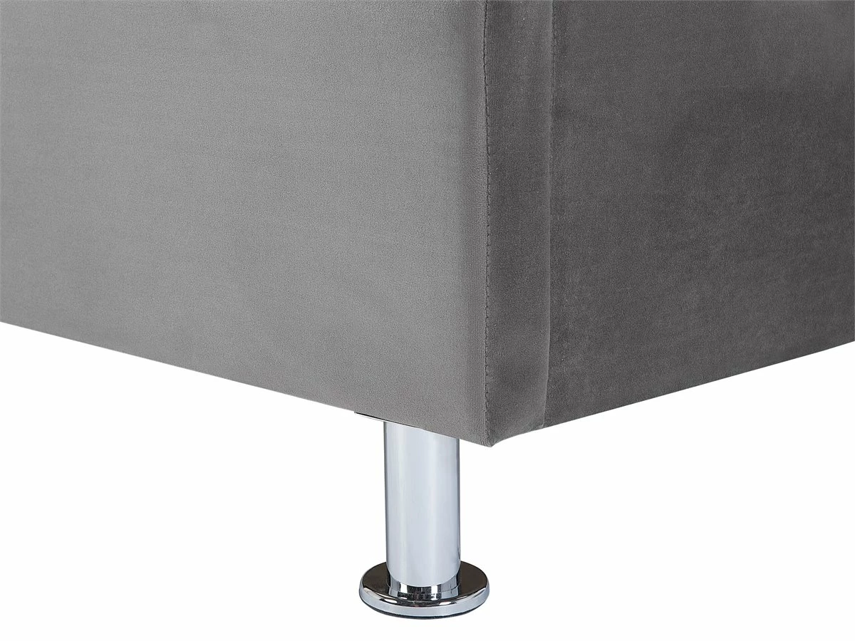 Cama Con Almacenaje De Terciopelo Gris Oscuro 180 X 200 Cm METZ 10 Cama Con Almacenaje De Terciopelo Gris Oscuro 180 X 200 Cm METZ - Imagen 10