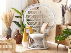 Silla Pavo Real De Ratán Blanco EMMANUELLE -Conforama Tienda de ventas 4ba01a4a3adb75d8daff2294a8e7cb74ae614be7 bf14ecbd122e40579d9c2b51d25a5152