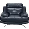 Sillón De Piel HAWAI Color Azul Oscuro