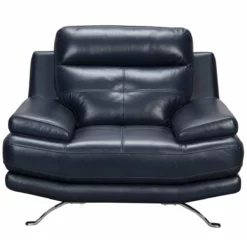 Sillón De Piel HAWAI Color Azul Oscuro