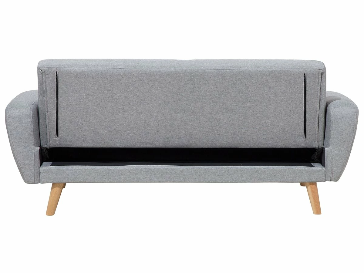 Sofá Cama 3 Plazas Tapizado Gris Claro FLORLI 6 Sofá Cama 3 Plazas Tapizado Gris Claro FLORLI - Imagen 6