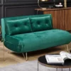 Sofá Cama 2 Plazas De Terciopelo Verde Oscuro VESTFOLD