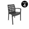 Pack 4 Sillas Apilables Maui Blanco O Antracita 61 X 82 X Cm