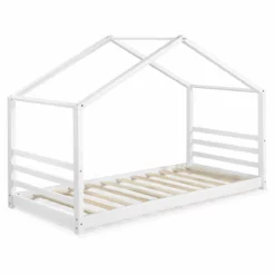 Cama Para Niños Vardø Con Somier - Forma De Casa - Pino 200 X 90 Cm - Blanco Mate [en.casa] -Conforama Tienda de ventas 53921886067d9081374879f3ad9f4f673c81dd0c 2706e262300541d086549ad5fe1b284c
