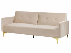 Sofá Cama De Terciopelo Beige LUCAN -Conforama Tienda de ventas 542a61cd2e861c42ac22fc6b71b0159f09e21439 73e11c48472346828476df1e301dc27e