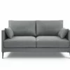 Sofa De 2 Plazas NERO En Tela Con Patas Metalicas Gris
