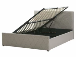 Cama Con Somier De Piel Sintética Gris Pardo 160 X 200 Cm ROCHEFORT -Conforama Tienda de ventas 54e47eaa58604a16855979e125bda41d5856ab83 0502d2a7b37e42f68707614582a1aec7