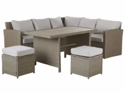 Conjunto De Jardín 5 Plazas De Ratán Gris Pardo/beige BARDI -Conforama Tienda de ventas 54ecbbf34eae892fee695a6ed70e76aeaf4f9d38 a68f3757e5834e95916bca283dfb8e66