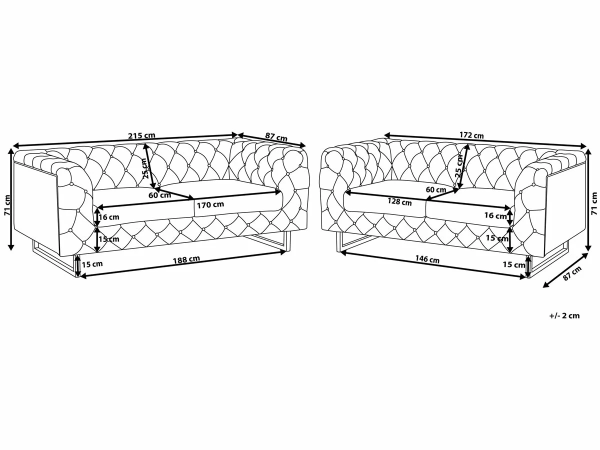 Conjunto De Sala De Estar 5 Plazas De Piel Sintética Blanca VISSLAND 3 Conjunto De Sala De Estar 5 Plazas De Piel Sintética Blanca VISSLAND - Imagen 3