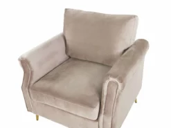 Sillón De Terciopelo Gris Pardo/dorado VIETAS -Conforama Tienda de ventas 593768852c6989c0d64f03fb54828aec25f4c244 96d220156cd04a45b49fae77b942d613