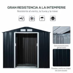 Outsunny Caseta De Jardín 213x130x185 Cm Cobertizo Metálico De Exterior Para Almacenamiento De Herramientas Con 2 Puertas Correderas Y 4 Ventanas Para Terraza Gris 12 Outsunny Caseta De Jardín 213x130x185 Cm Cobertizo Metálico De Exterior Para Almacenamiento De Herramientas Con 2 Puertas Correderas Y 4 Ventanas Para Terraza Gris -Conforama Tienda de ventas 5a74aca3b5dd2a35619d80775456623339ff3d43 a7d0ea55e6644069b210b69cff7e8da6