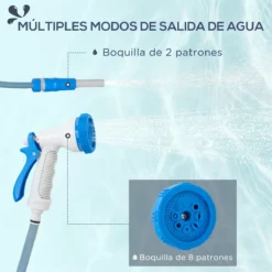 Outsunny Carrete De Manguera De Jardín 15,1M+1,5M Manguera De Riego Con 10 Modos De Pulverización Montado En Pared Enrollador Automático 180° Giratorio 42,5x20x38 Cm Gris -Conforama Tienda de ventas 5aa39819b546d93875cc44037f25039d05689b11 425136c9561d4996a55a46541dae44f1