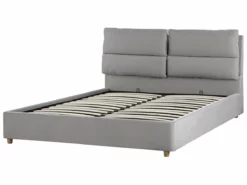 Cama Con Somier De Terciopelo Gris Claro 160 X 200 Cm BATILLY -Conforama Tienda de ventas 5b9d7a37401fb5ec16def5f9bb4f29746c80e80e a5cdbdd631494ad8b4be6a12f368648a