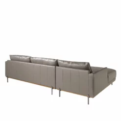 Sofá Chaise Longue (L) Tapizado En Piel De Origen Vacuno Color Gris Oscuro Con Base En Madera De Haya Vaporizada. Estructura De Patas En Acero Macizo Inoxidable Oscurecido. -Conforama Tienda de ventas 5c95302965ba30b408ddae3cfc7743bbc2ee3401 03327ae6c04e4a7e94a90d72485f34bf