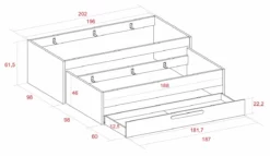 Compacto 90X190 SNOW. Color Albo -Conforama Tienda de ventas 5d65f3794416db31b19faed904532e6c2058db20 medidas 32044 TR7014 compacto cama desplazable ESTELLE 90x190 90x180cm albo
