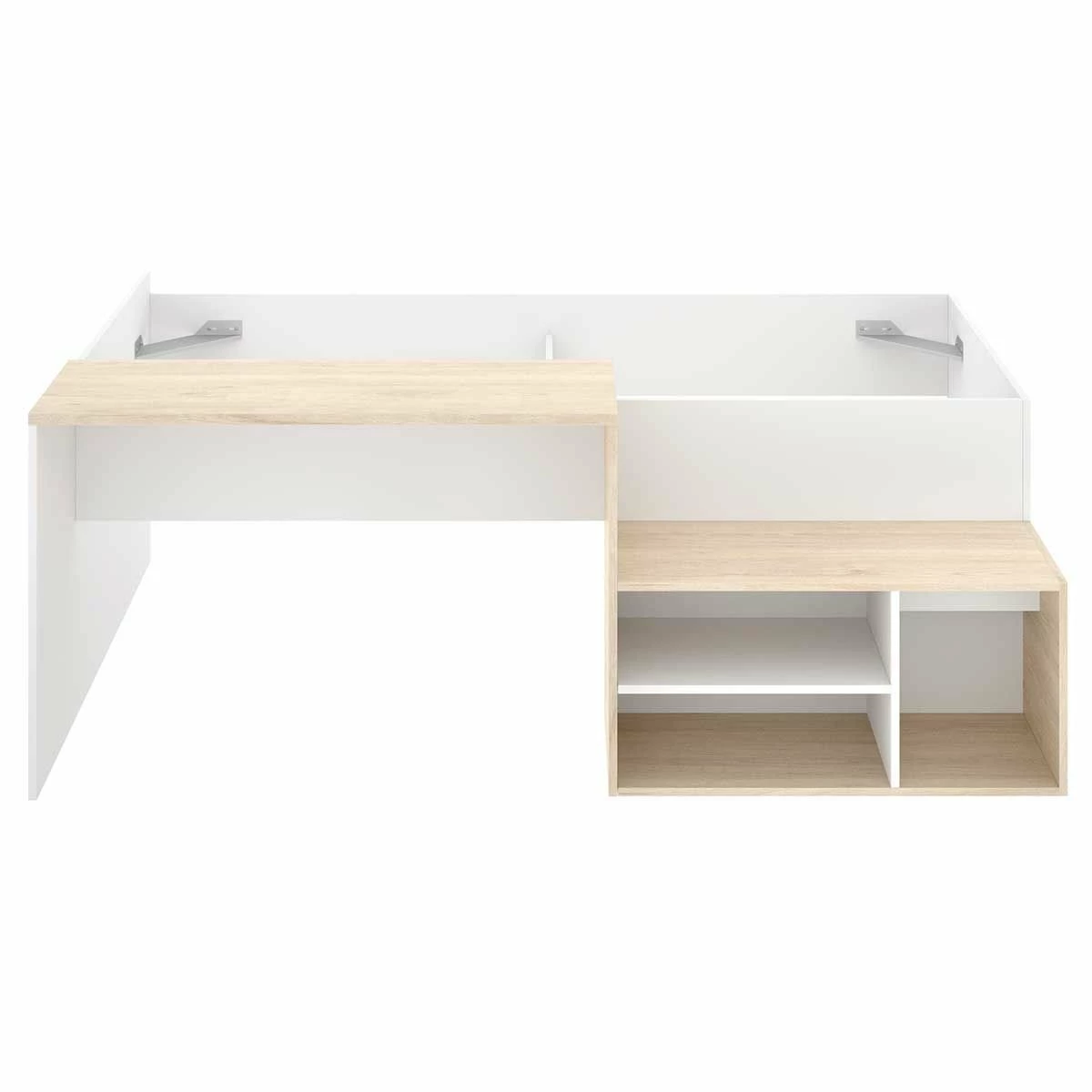 Cama Compacta Con Escritorio Kric Blanco/natural 72x195x134 Cm 5 Cama Compacta Con Escritorio Kric Blanco/natural 72x195x134 Cm - Imagen 5