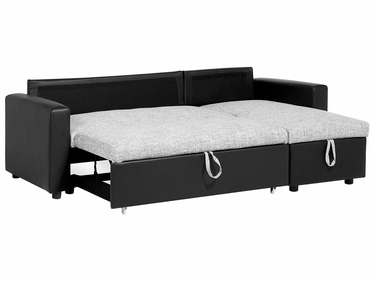 Sofá Cama Esquinero De Poliéster Gris Oscuro/beige Izquierdo TAMPERE 5 Sofá Cama Esquinero De Poliéster Gris Oscuro/beige Izquierdo TAMPERE - Imagen 5