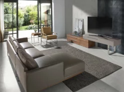 Sofá Chaise Longue (L) Tapizado En Piel De Origen Vacuno Color Gris Oscuro Con Base En Madera De Haya Vaporizada. Estructura De Patas En Acero Macizo Inoxidable Oscurecido. -Conforama Tienda de ventas 5f52d2aba557c601facd6bde3fa233255917f3a1 2a3e899a8b8744918e7bfa74e739b7fb