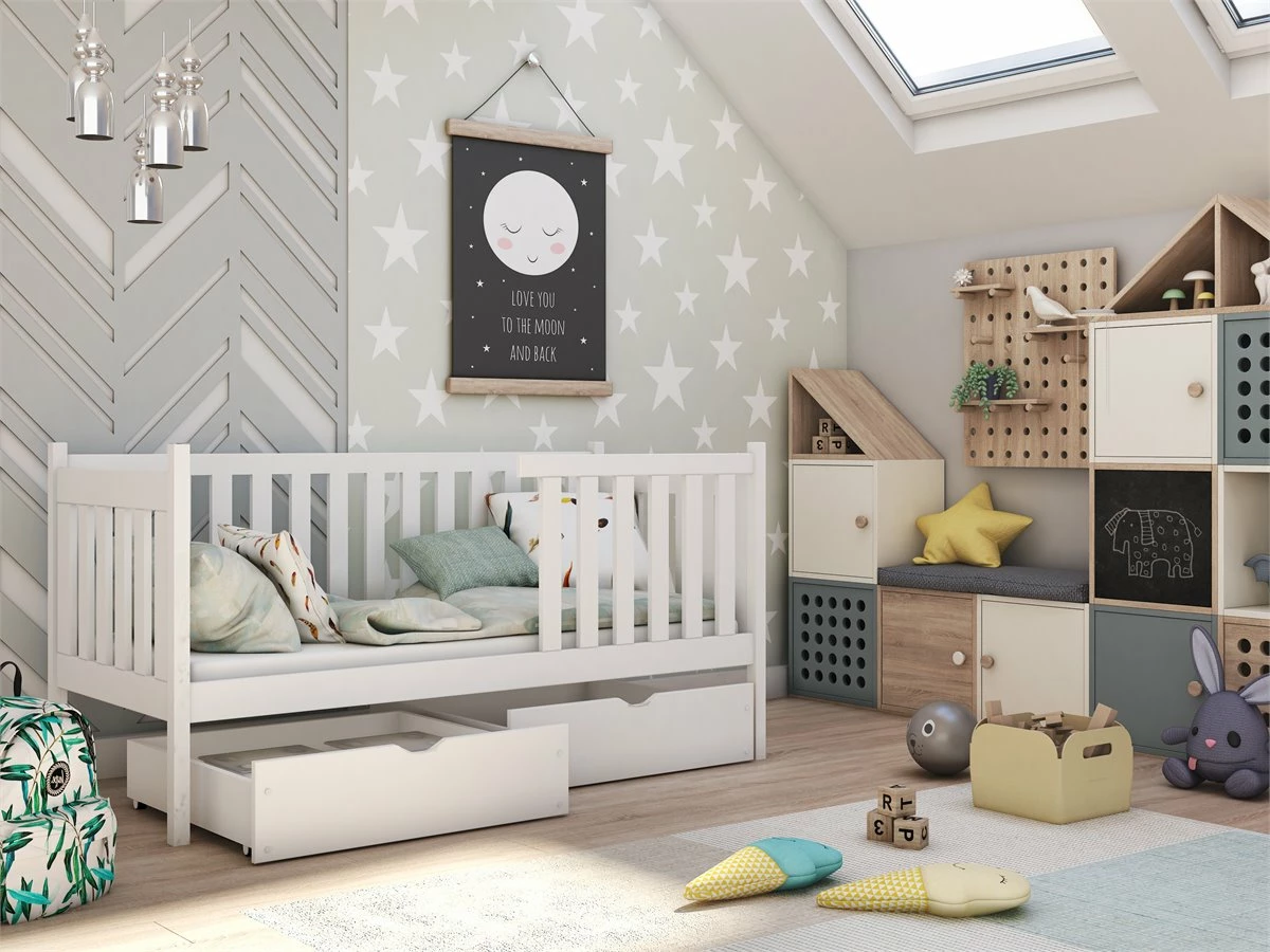 Cama Individual Alicja 80x200 Beige 2 Cama Individual Alicja 80x200 Beige - Imagen 2